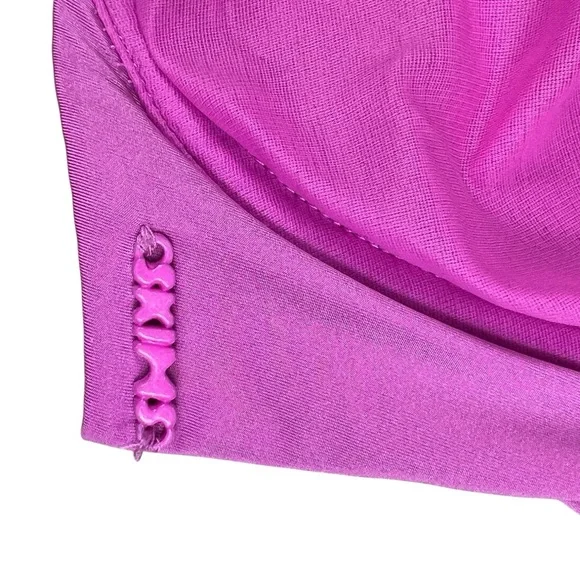 SKIMS Pink No Show Unlined Balconette Seamless Sheer Mesh Bra Size 34C - Picture 4 of 8